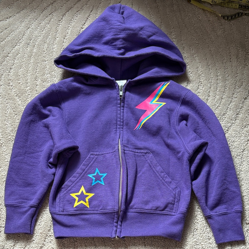 Kids Hannah Sky Hoodie from Denny’s Lester’s Stars & Lightning Bolts